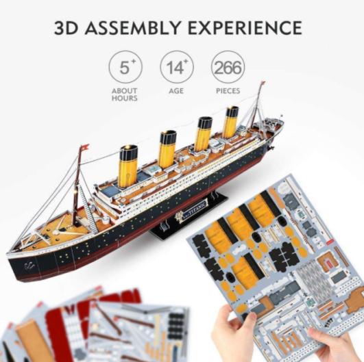 Birthday Gift Paper Jigsaw DIY Stadium 3D Puzzle para sa Matanda