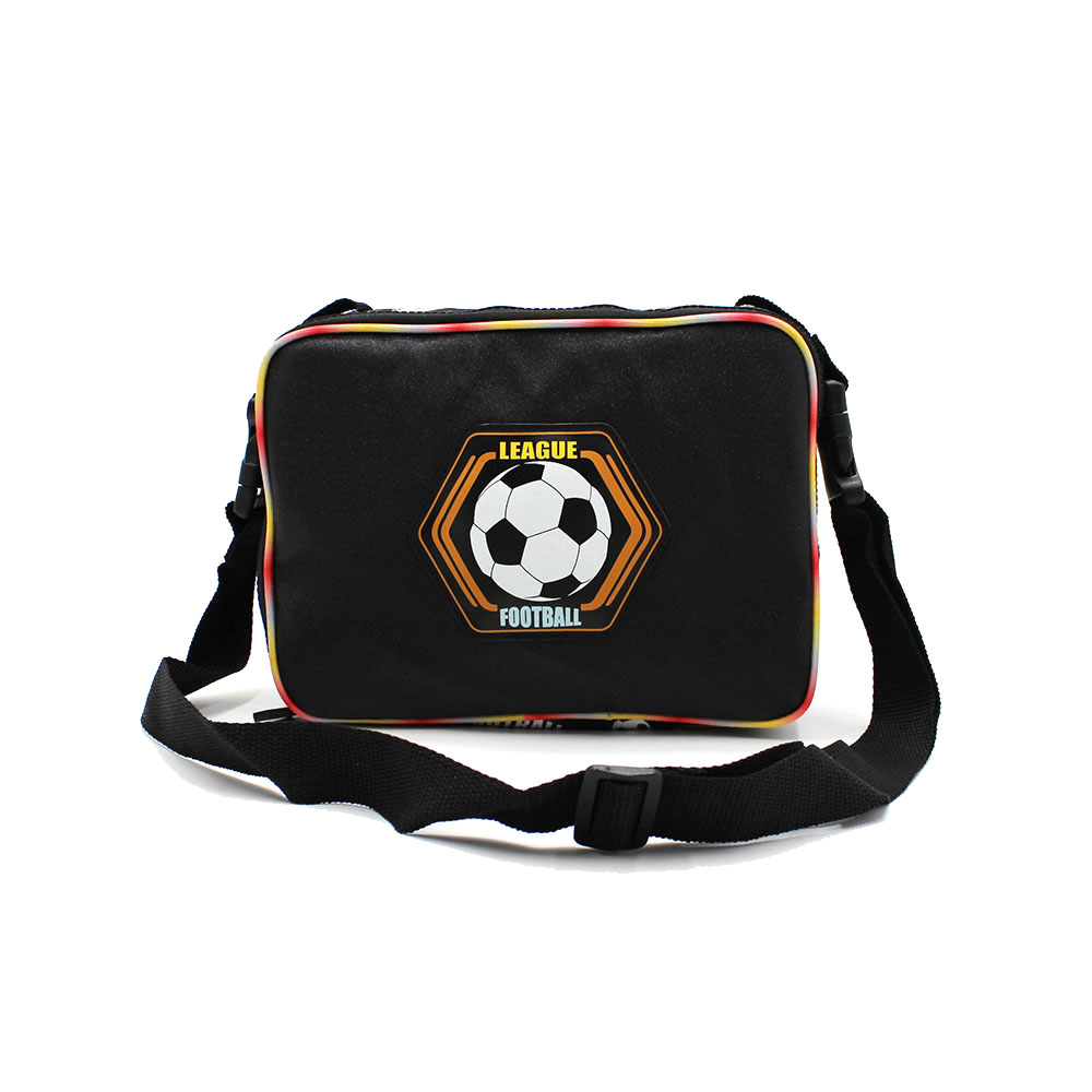 Black Football Cartoon Children Lunch Bag