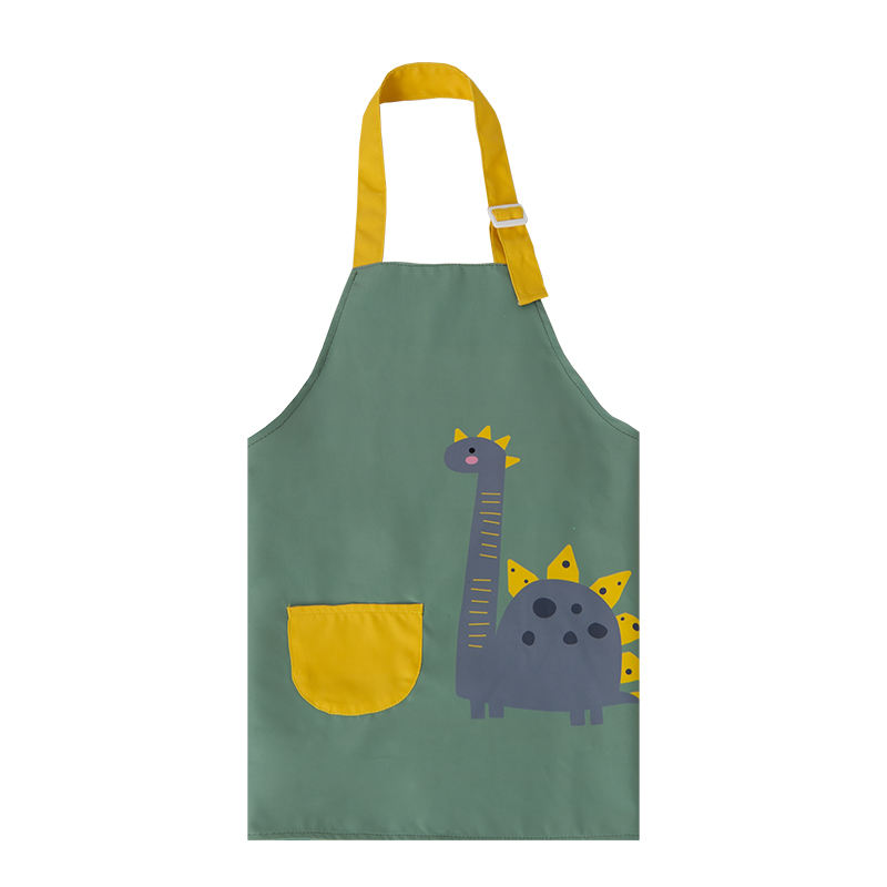 Available ang Libreng Sample na Waterproof Dinosaur Printed Kids Apron