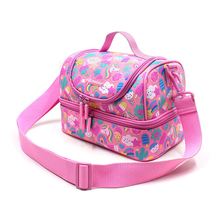 Insulated Tow Layers Pambata na Lunch Bag