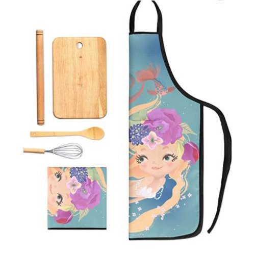 Kids Apron na may Collar