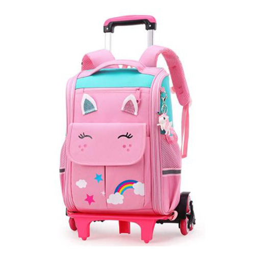 Kids Trolley Bag na may Stationery