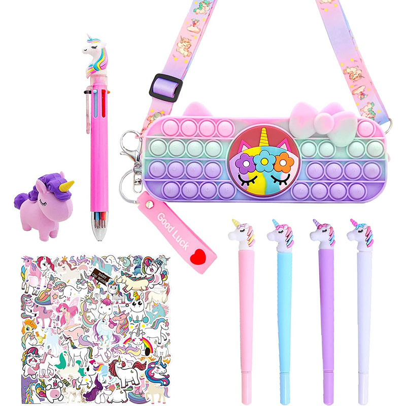 Unicorn Pencil Case Unicorn Stationary Set para sa mga Babae