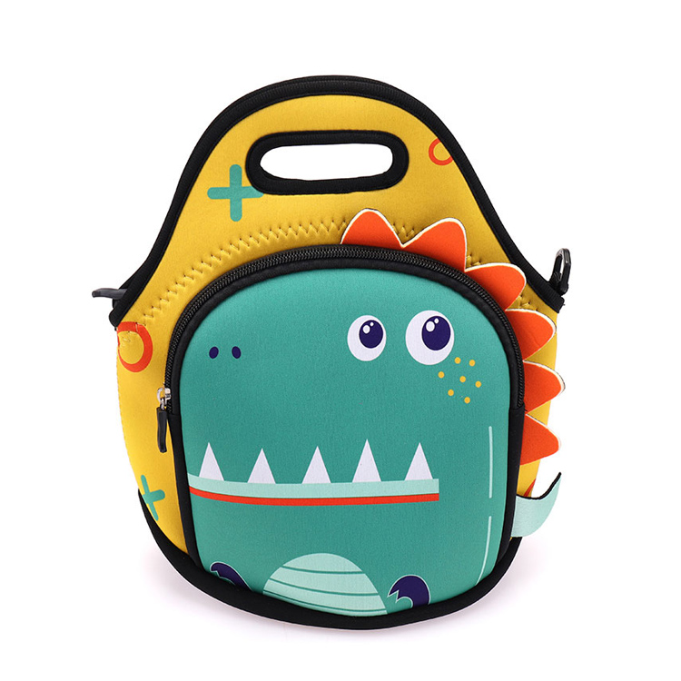 Waterproof Zipper Crocodile Neoprene Preschool Kids Lunch Bag